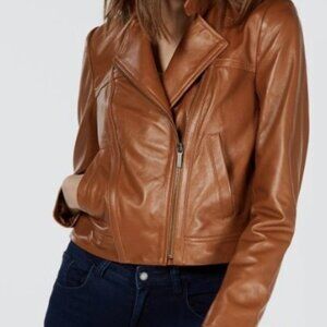 MICHAEL Michael Kors Soft Leather Moto Jacket Sz Large NWT